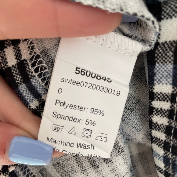 Plaid Puffer Shoulder Blouse - Picture 3 of 5